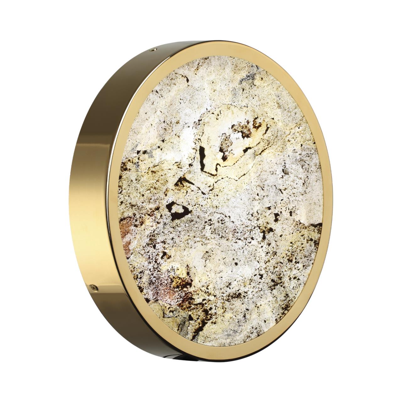 5079/24L L-VISION ODL24 535 зол./серо-беж./металл/натур.камень/акрил Настенный светильник с переключ.цветов.темпер. LED 24W 3000К/4000K/6000K BERGI — изображение 3