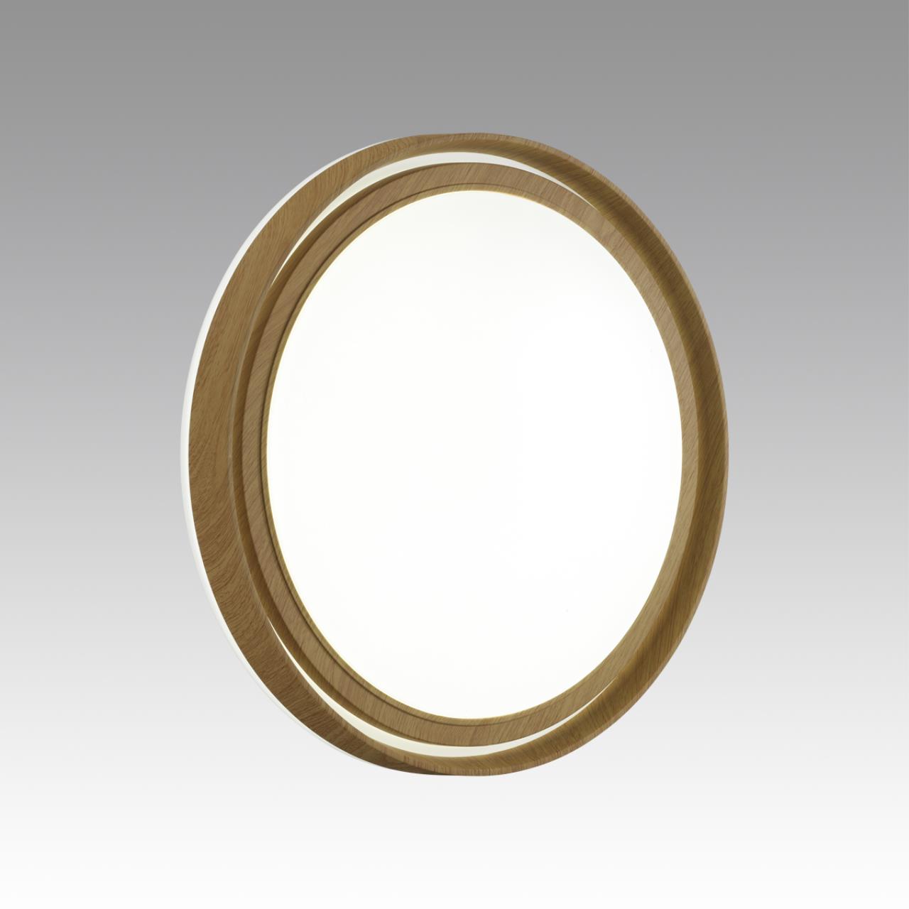 7640/AL BASICA SN 169 Светильник пластик/корич. под дер. LED 18Вт 4000K D295 IP43 RUX WOOD — изображение 5