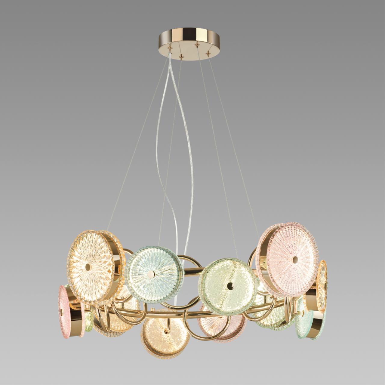 5412/95L L-VISION ODL_EX24 151 золотой/разноцветный/металл/стекло Люстра LED 95W 4000K 6400lm CARAMELLA — изображение 4