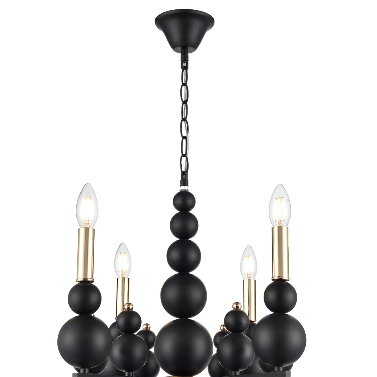 8106/6 MODERNI LN25 120 черный/золото, металл Люстра Е14 6*40W 220V NANA — изображение 5