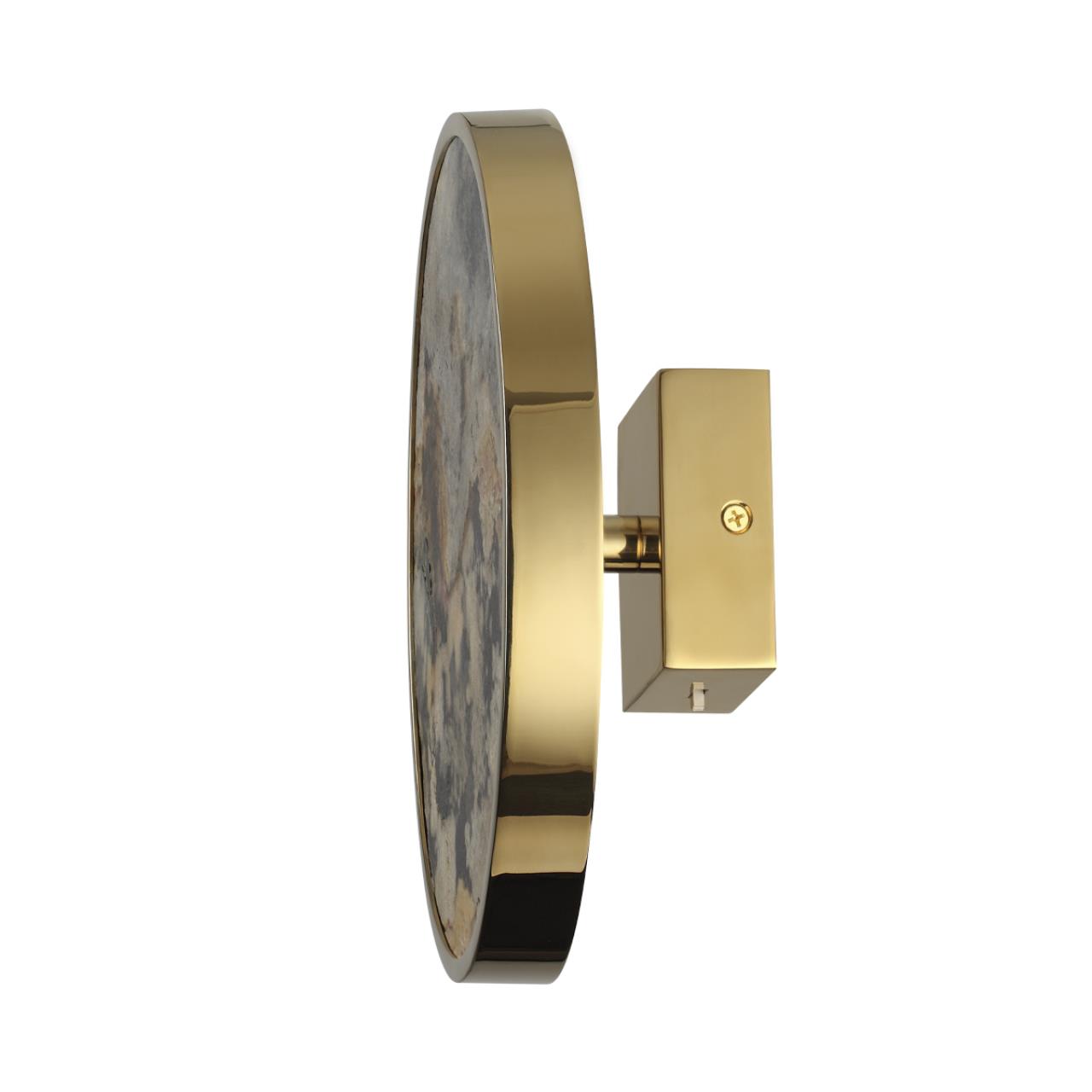 5079/15WL L-VISION ODL24 535 зол./серо-бежевый/металл/натур.камень/акрил Настенн.светильн. с переключ.цветов.темпер. LED 15W 3000К/4000K/6000K BERGI — изображение 3