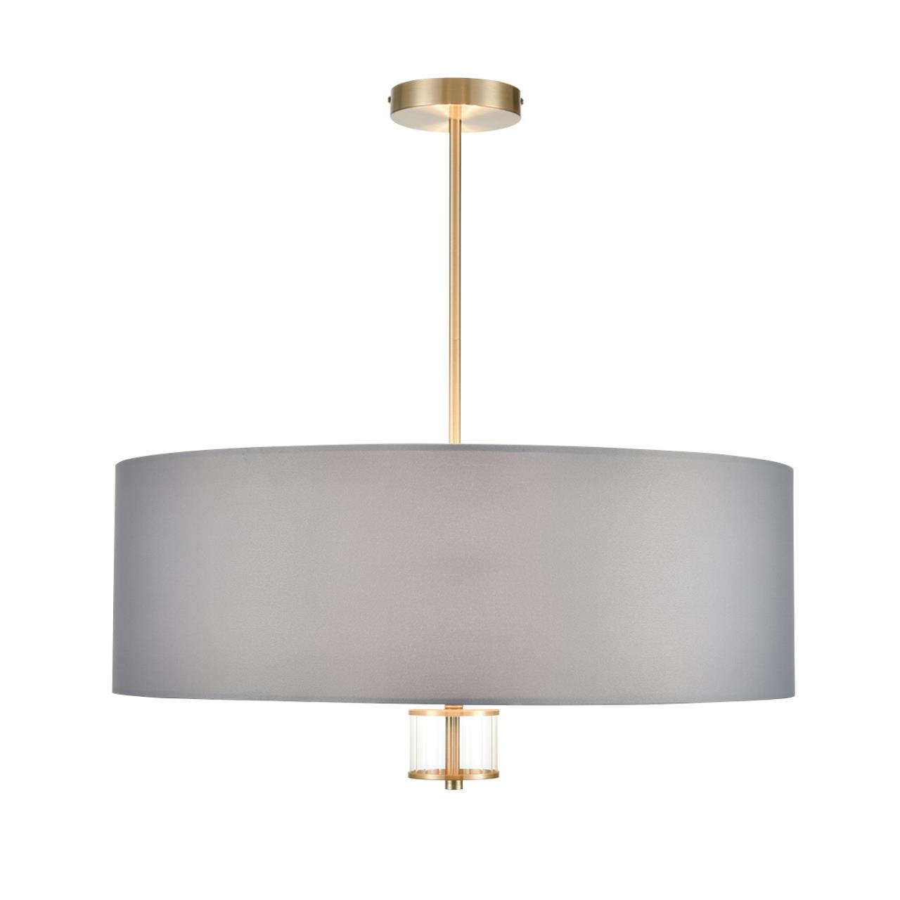 8108/7C MODERNI LN25 131 латунь титаниум/серый, металл/текстиль/стекло Люстра потолочная E14 7*40W 220V DAMONA — изображение 3