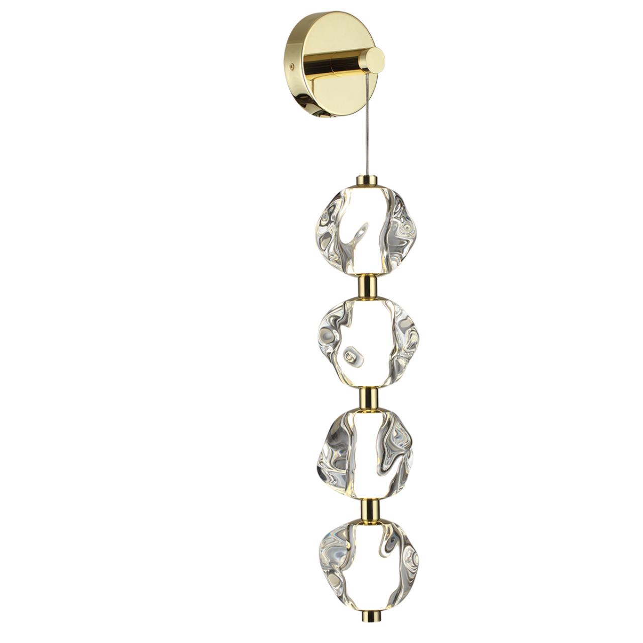 5085/17WL L-VISION ODL25 555 золото/прозрачный/металл/акрил Бра LED 17W 4000K 800Лм JEMSTONE — изображение 3