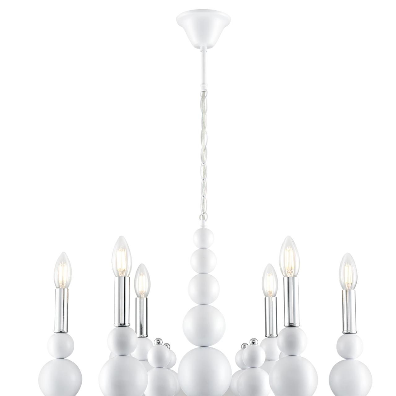 8260/6 MODERNI LN26 белый/хром, металл Люстра E14 6*40W 220V NANA — изображение 5