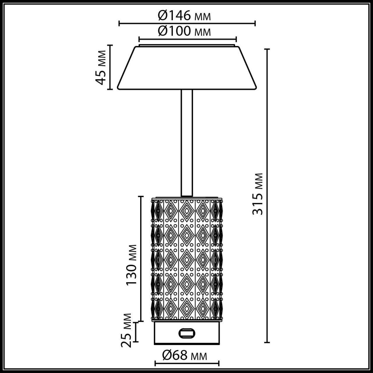 5453/8TLA L-VISION ODL_EX26 светлая бронза/бежевый/кофейный/металл/керамика Настольная лампа беспроводная LED*8W 3000K LULU — изображение 4