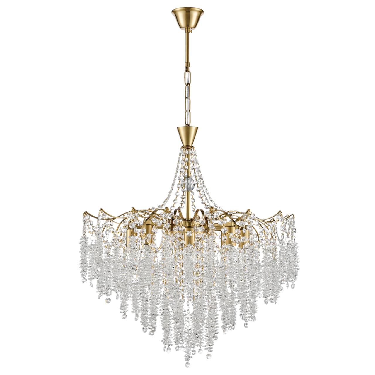 8243/8 CLASSI LN25 22 латунь металл/хрусталь Люстра подвесная E14 8*40W 220V KRISTINA