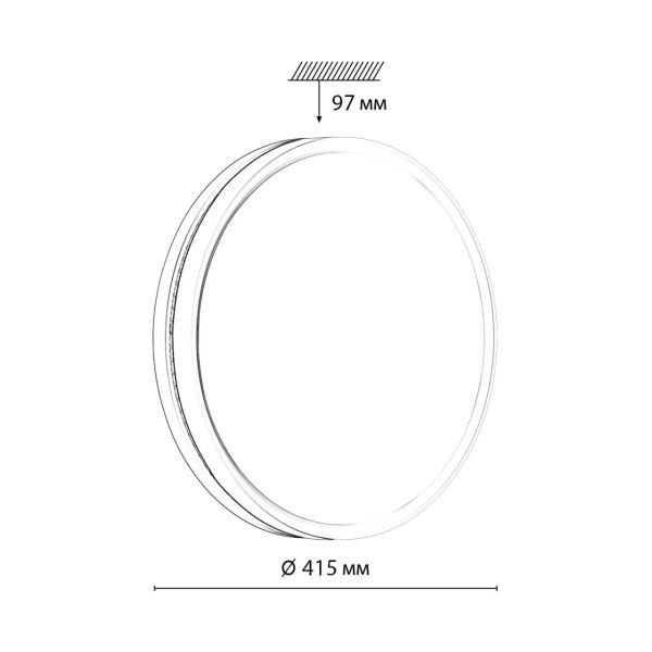 7668/DL COLOR SN 152 Светильник пластик/белый/темно-коричневый LED 48Вт 4000К D415 IP43 NOHAVA BROWN — изображение 4