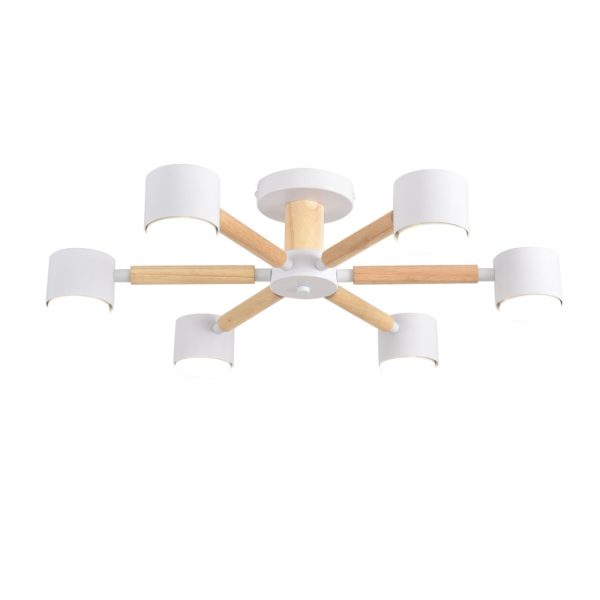 8306/6C COMFI белый, дерево/металл Светильник потолочный GX53 LED 6*7W 220V VUDI — изображение 3