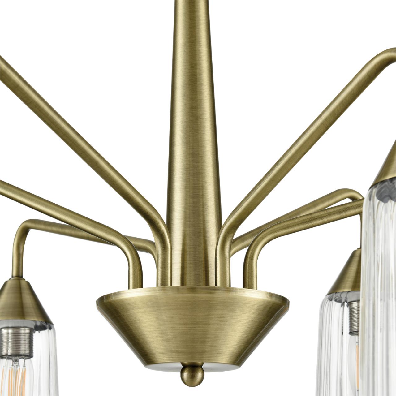 6584/6C MODERNI LN25 94 бронза/прозрачный, металл/стекло Люстра потолочная E14 6*40W 220V DOLIANA — изображение 4