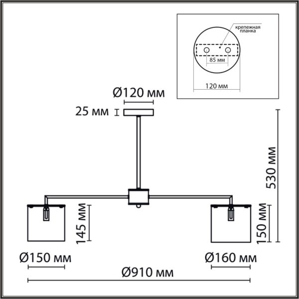 6591/8 CLASSI LN25 62 хром/белый, металл/текстиль Люстра подвесная E14 8*40W 220V SUNTORI — изображение 5