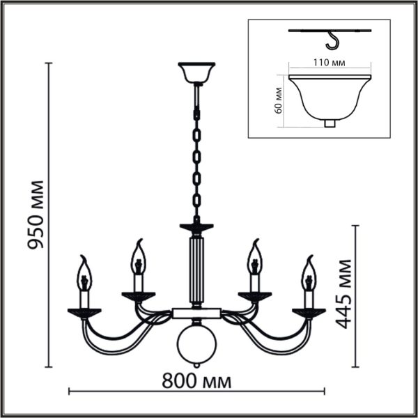 8034/16 CLASSI LN25 18 хром, металл/стекло Люстра подвесная Е14 16*40W 220V INCANTO — изображение 6