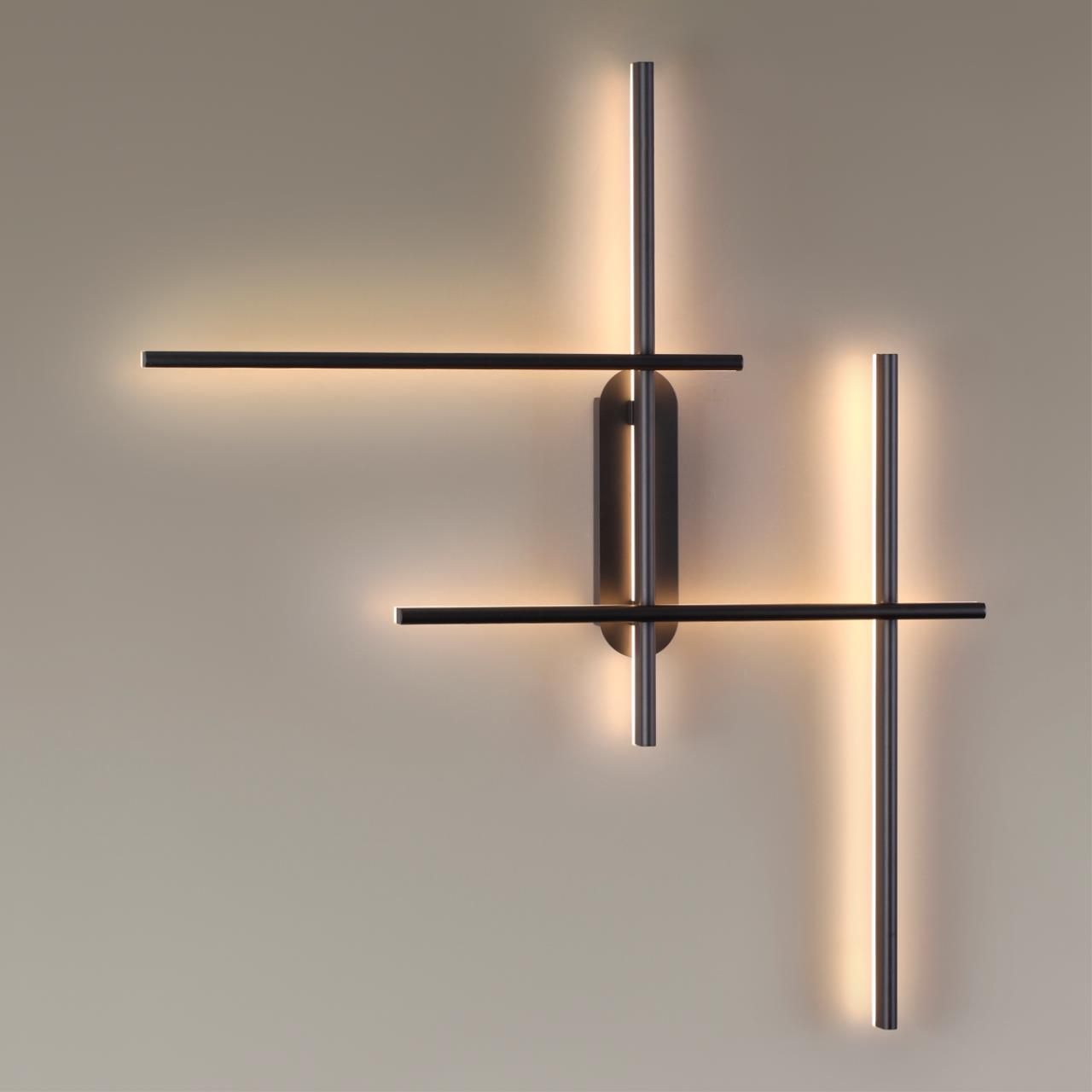 3890/36WLP L-VISION ODL20 329 черный/металл Настенный светильник LED 3000/3800/4800K (перекл. ч/з тумблер) 33W 220V RUDY — изображение 4