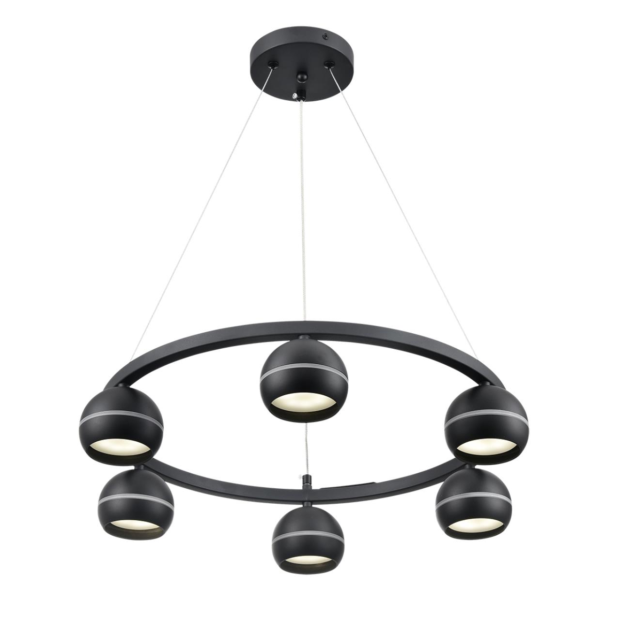 8242/6 COMFI LN25 203 черный металл Светильник подвесной LED GX53 6*7W 220V LUAZANA — изображение 3