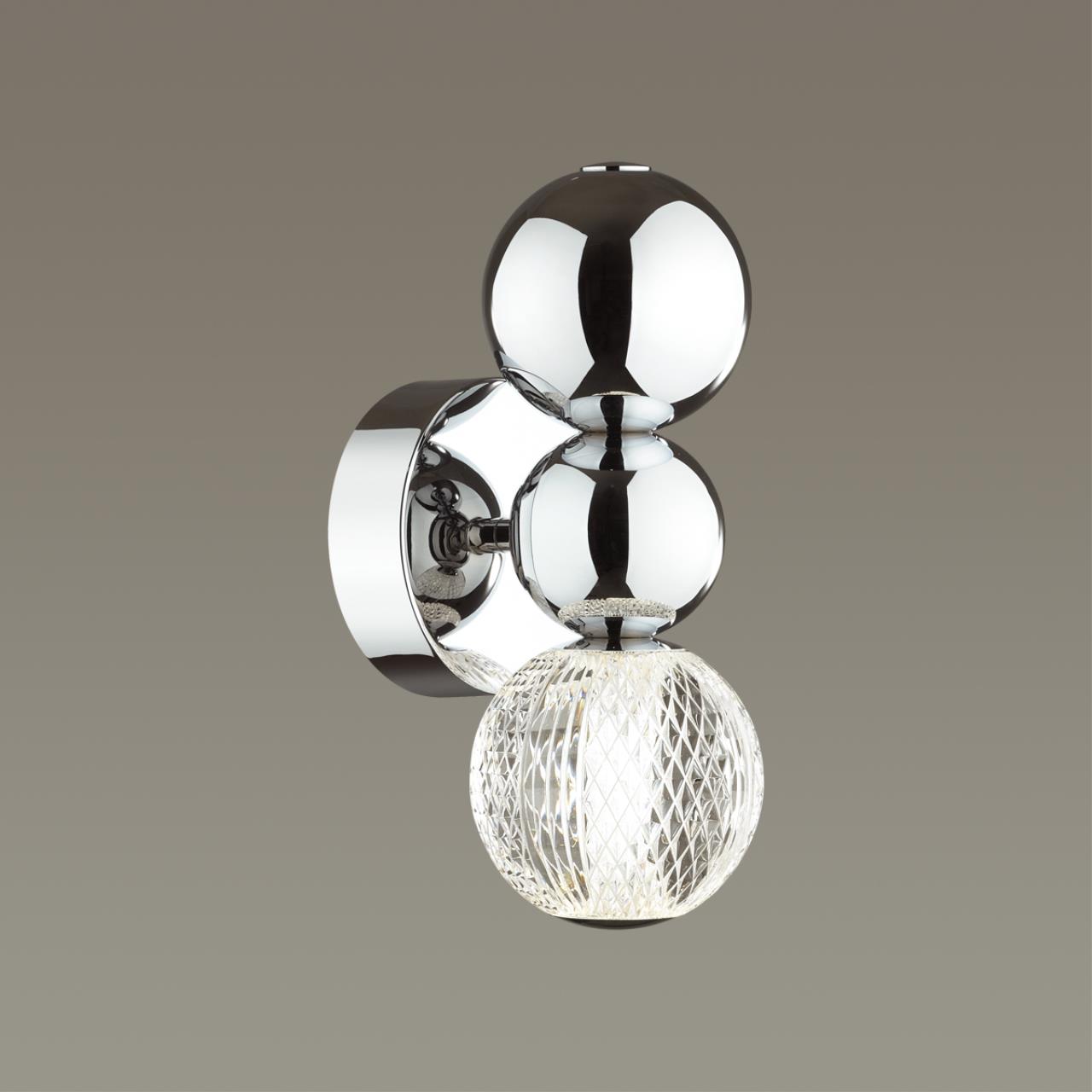 5007/4WL L-VISION ODL23 589 хром/прозрачный/металл/акрил Бра LED 4W 4000K 230Лм CRYSTAL — изображение 4