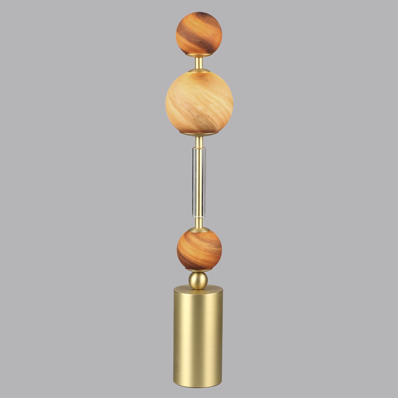 5457/4TL MODERN ODL_EX26 светлая сатин.латунь/белый/бежевый/коричневый/металл/стекло Настольная лампа LED x 4W 2500K CALLISTO — изображение 5