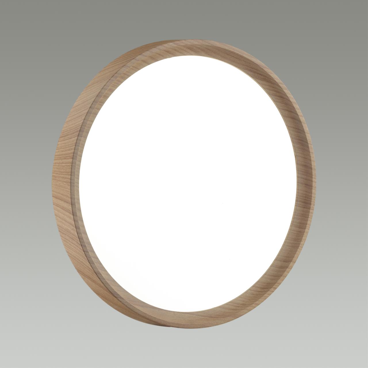 7603/CLN PALE SN 175 Светильник пластик/белый/светл.коричневый под дер. LED 36Вт 4000К D330 IP43 WOODI — изображение 6