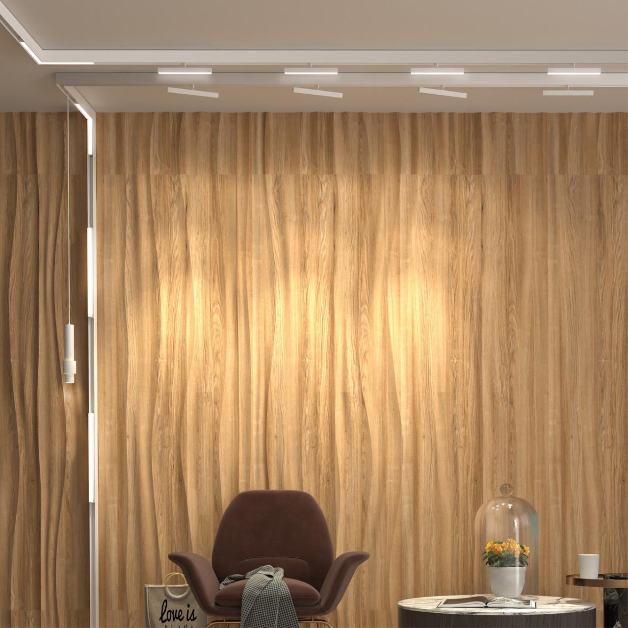 358605 SHINO NT21 155 белый Трековый светильник для низковольного шинопровода IP20 LED 4000K 24W 48V FLUM — изображение 3