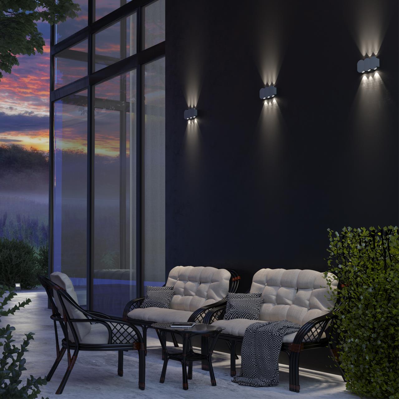 358560 STREET NT21 374 темно-серый Ландшафтный настенный светильник IP54 LED 4000K 6W 85-265V CALLE — изображение 4