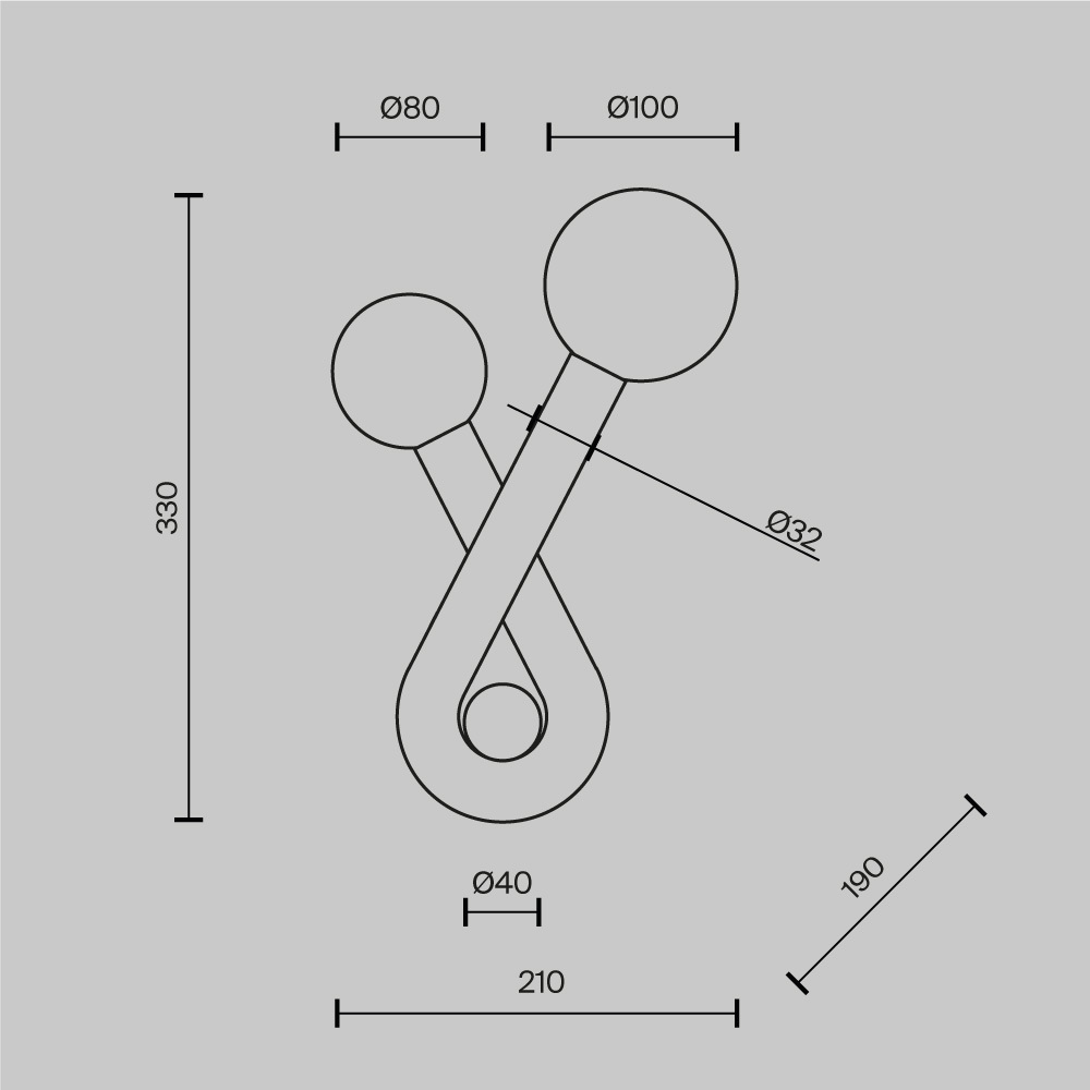 Настенный светильник (бра) Maytoni MOD476WL-02BS — изображение 6