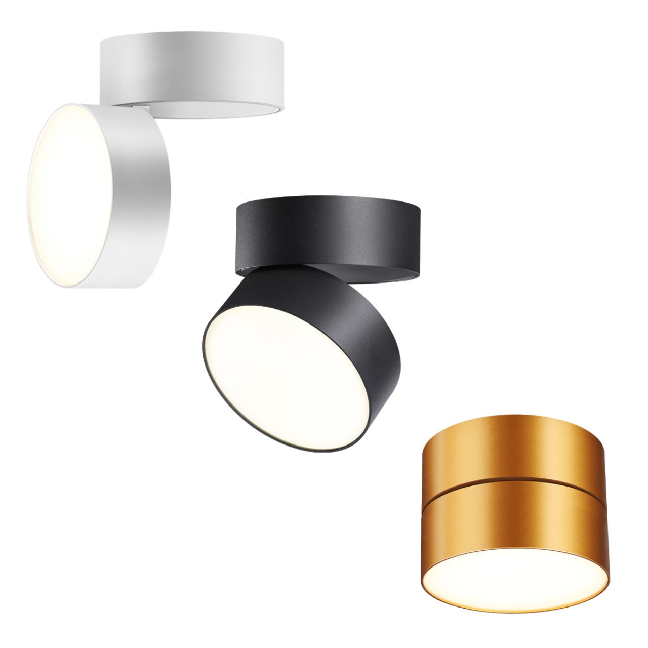 358751 OVER NT21 355 матовое золото Светильник накладной светодиодный IP20 LED 24W 4000K 2100Лм 100-265V PROMETA — изображение 3