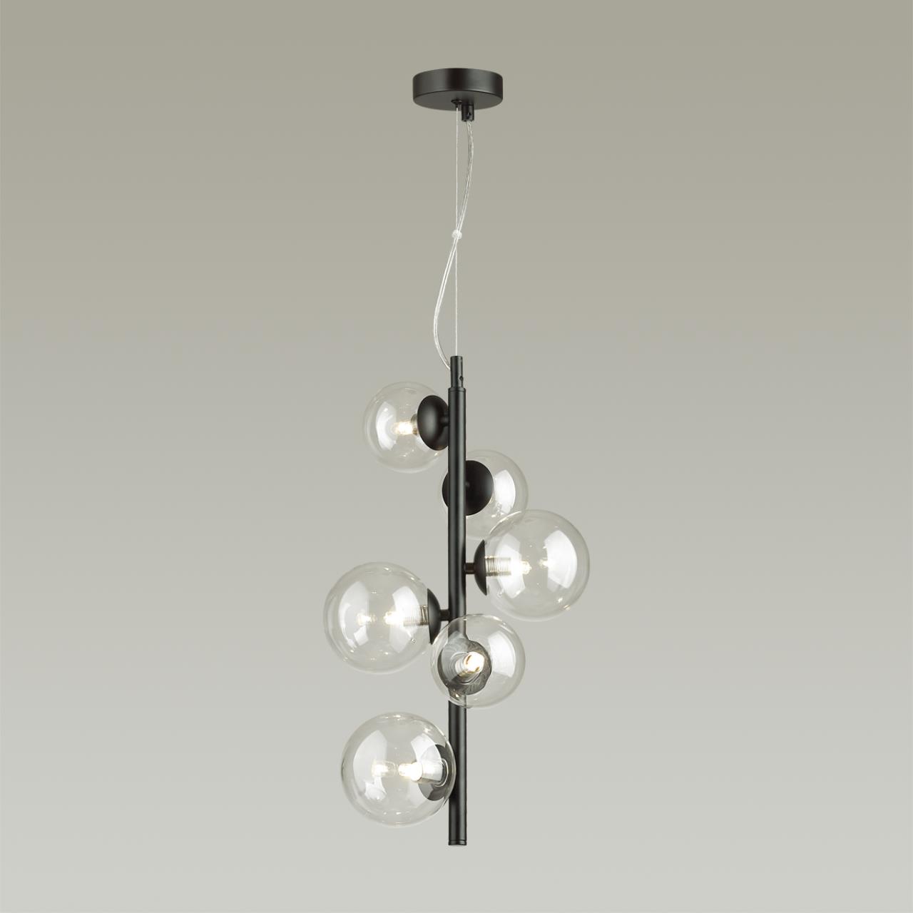 4818/6 MODERN ODL21 549 черный/прозрачный Подвес G9 6*40W TOVI — изображение 4