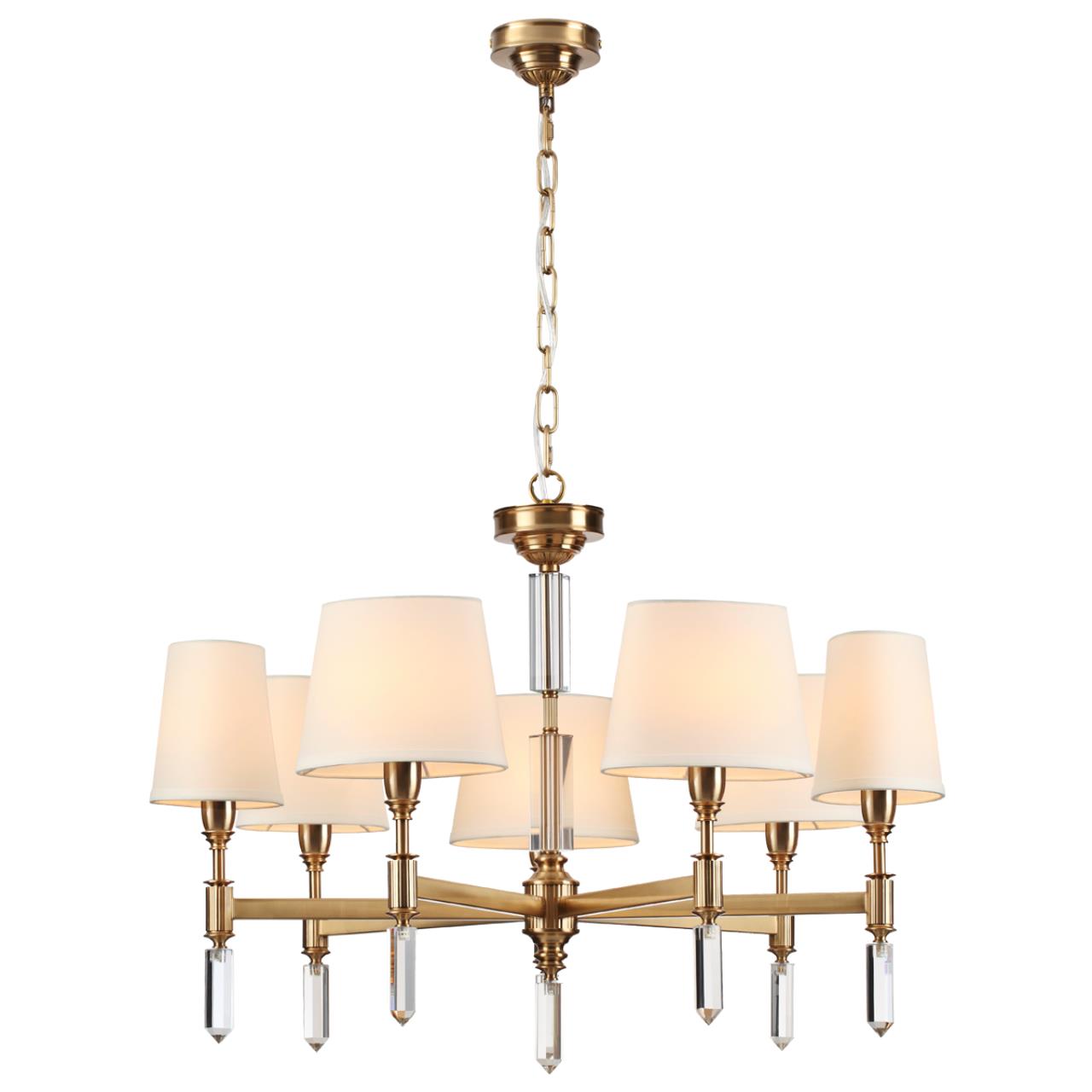 4894/7 MODERN ODL_EX22 207 бронзовый/белый/ткань Люстра E14 7*40W LONDON — изображение 3