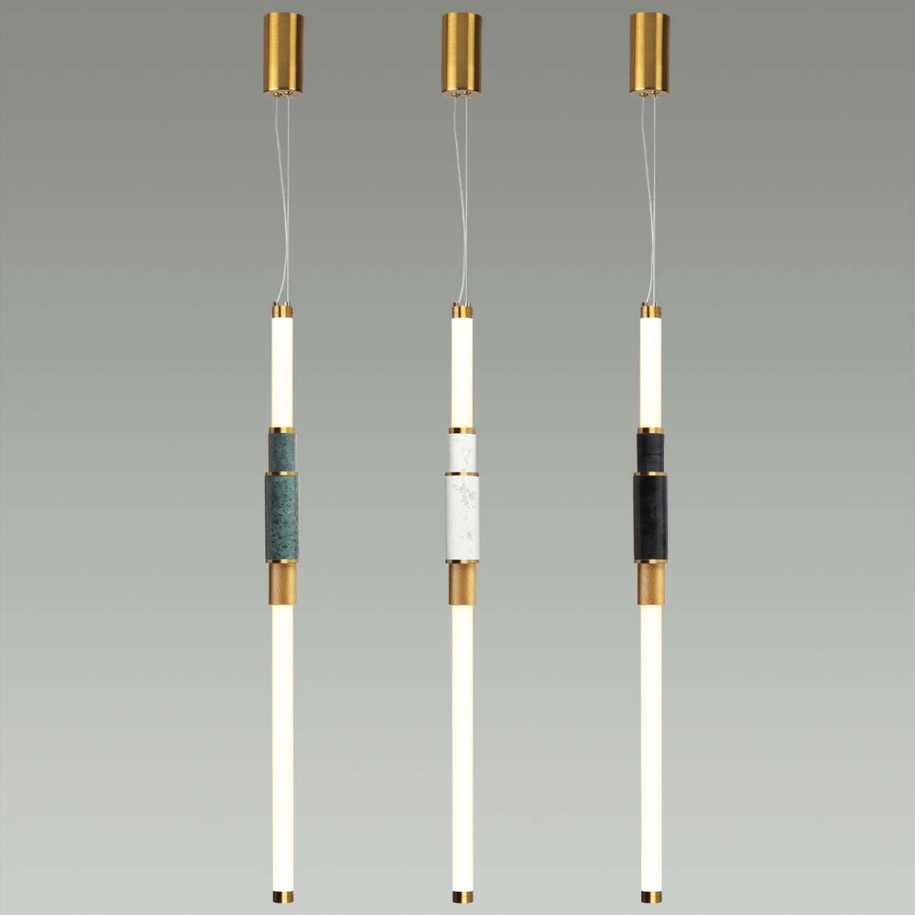 4361/14L MIDCENT ODL24 126 черный мрамор/антич. бронза/металл/акрил Подвесной светильник (ВЕРТ. И ГОРИЗОНТ) IP20 LED 14W 3000K 220V MARMI — изображение 5