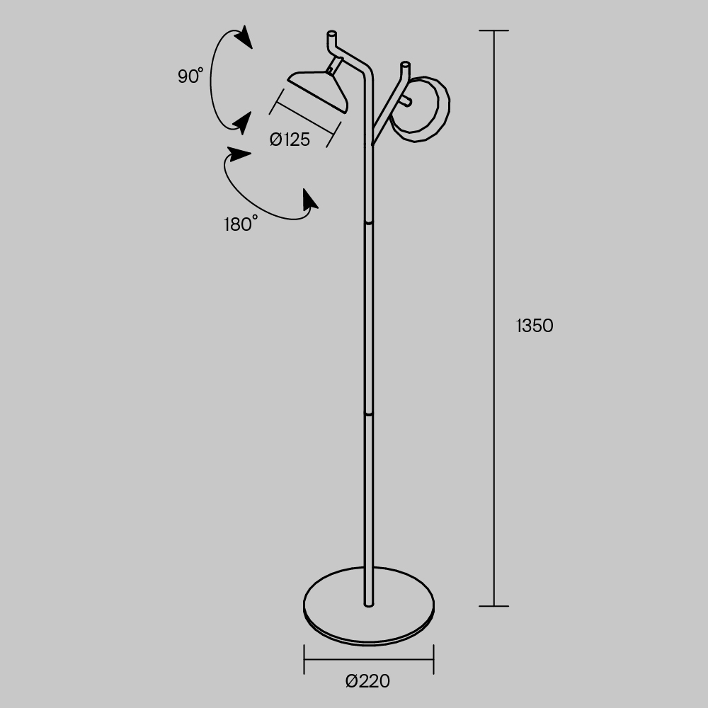 Напольный светильник (торшер) Maytoni MOD451FL-L8B3K — изображение 8