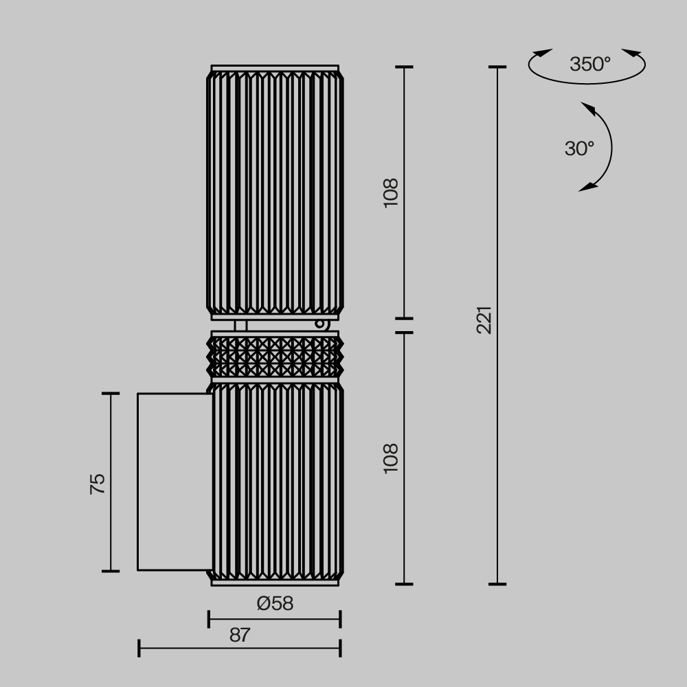 Настенный светильник (бра) Maytoni MOD475WL-02BS — изображение 6