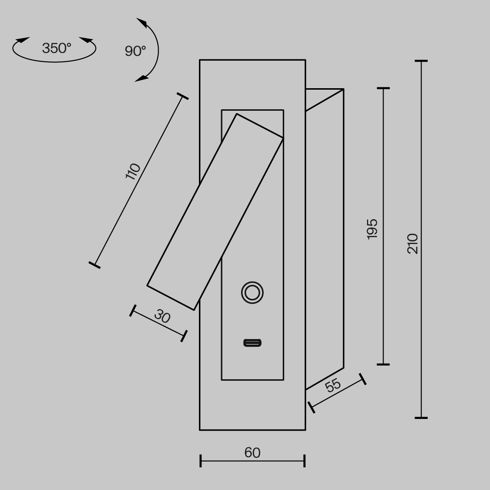 Настенный светильник (бра) Maytoni MOD495WL-L3B3K1 — изображение 7