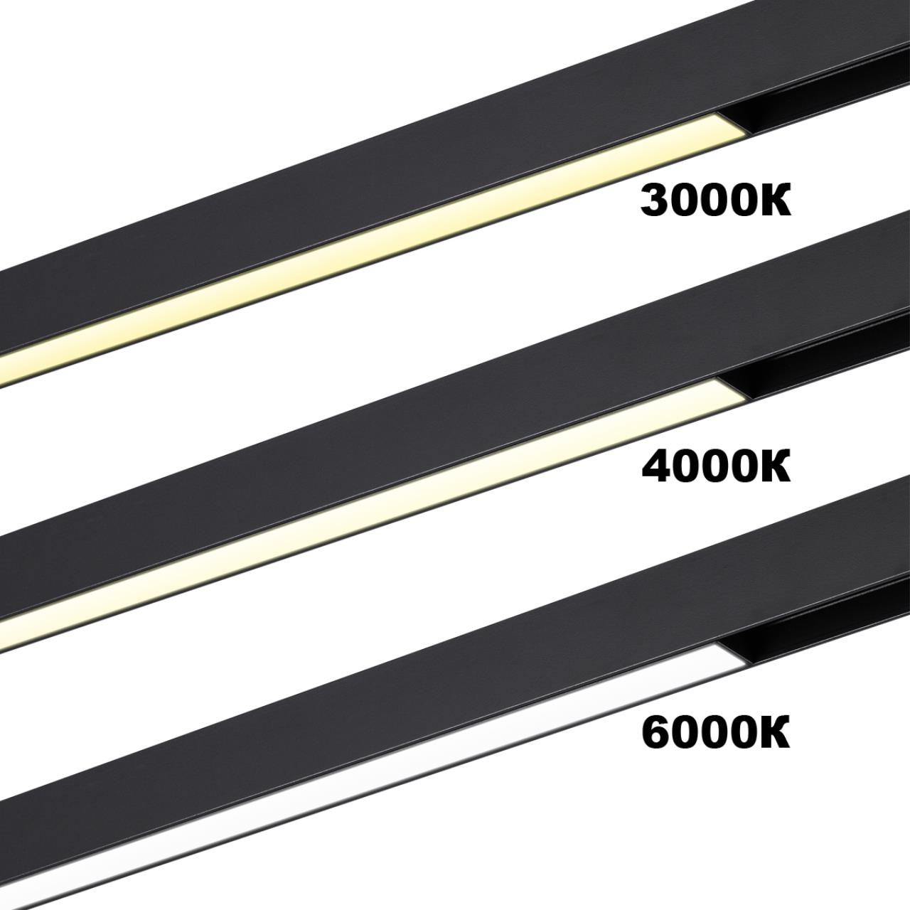 359942 PORT NT25 208 черный Трековый светильник с переключ. цв. темпер. IP20 LED 3000К4000К6000К 30W 90-240V VECTOR — изображение 4