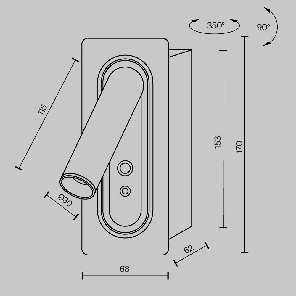 Настенный светильник (бра) Maytoni MOD495WL-L3B3K — изображение 7