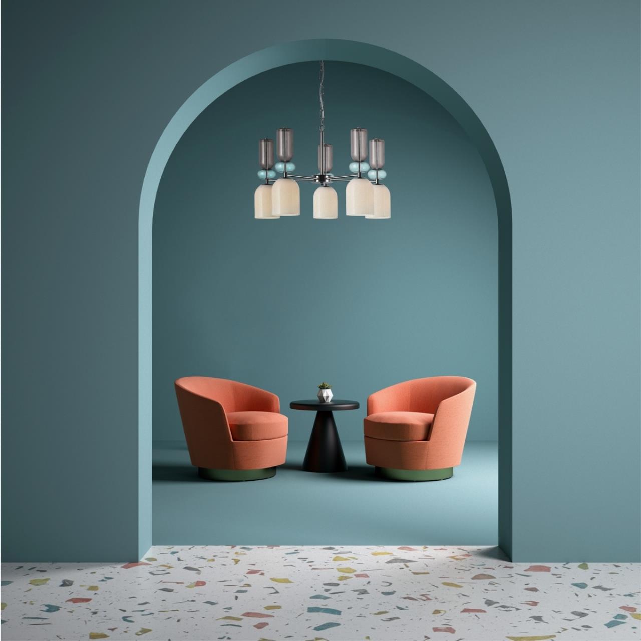 5235/5 MODERNI LN23 101 хром Люстра E27 5*40W 220V GILLIAN — изображение 5