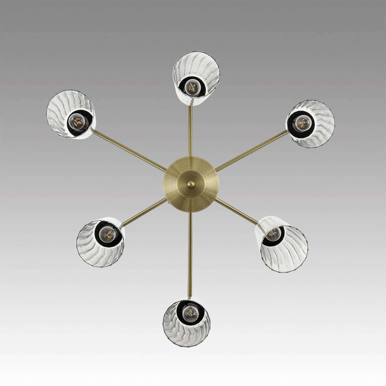 6584/6C MODERNI LN25 94 бронза/прозрачный, металл/стекло Люстра потолочная E14 6*40W 220V DOLIANA — изображение 7