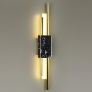 4361/10WL MIDCENT ODL23 175 черный мрамор/золотистый металл Настенный св-к IP20 LED 10W 3000K 625Лм MARMI
