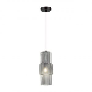 5016/1 MODERN ODL23 405 черный/дымчатый металл/стекло Подвес E14 1*40W PIMPA