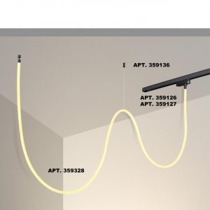 359328 KONST NT24 082 черный Светильник светодиодный IP20 LED 3000K 25W 170-265V 2420Лм RAMO