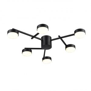 8186/6C COMFI LN26 247 черный, металл Люстра потолочная LED GX53 6*7W 220V DABRA