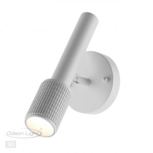 4239/1W HIGHTECH ODL21 321 белый/металл Настенный св-ник выкл на плафоне IP20 LED GU10 max 10W MEHARI