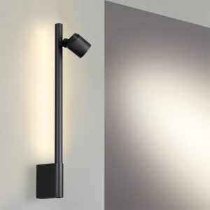 359313 OVER NT24 354 черный Светильник настенный диммируемый (выключатель) IP20 LED 7W+7W 4000K 220-240V FERMO