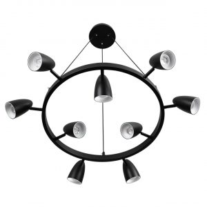 8237/9 COMFI LN26 256 черный, металл Светильник подвесной GU10 LED 9*7W 220V ILMINA