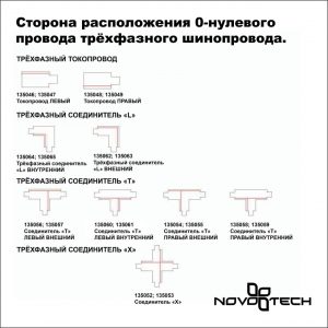 135055 PORT NT19 299 черный Соединитель "Т" правый внешний с токопроводом для трехфазн.шинопровода