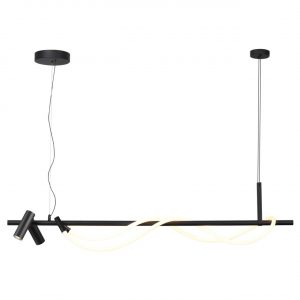 4391/30L HIGHTECH ODL24 301 черный/металл/канат Подвесной св-к с раздельн. вкл IP20 LED 30W 1200Лм 4000K CORDA