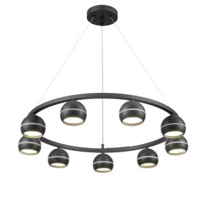 8242/9 COMFI LN26 245 черный металл Светильник подвесной LED GX53 8*7W 220V LUAZANA