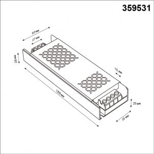 359531 DRIVE NT25 142 никель Выносной драйвер IP20 300W 48V