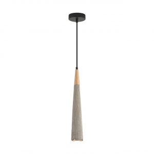 8351/1C SUSPENTIONI LN26 326 черный/серый/бежевый, металл/дерево/цемент Подвес GU10 LED 5W 220V EOLIANA