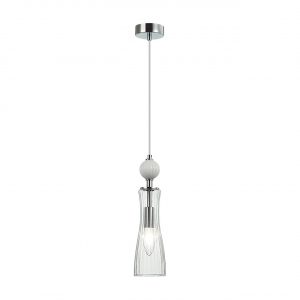 8268/1A NEOCLASSI LN26 160 хром/белый/прозрачный,  металл/керамика/стекло Подвес Е14 1*40W 220V EMILY