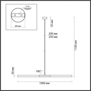 4307/2 HIGHTECH ODL22 277 черный Потолочный светильник IP20 G9 2*40W SOHO