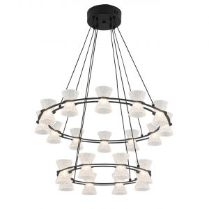 8341/70L LEDIO LN26 227 черный/прозрачный металл/акрил Люстра подвесная LED 70W 3000K 220V VINORA