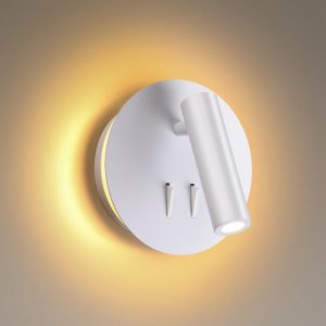 3912/9WL HIGHTECH ODL20 471 бел/металл Наст-й свет-к с лампой д/чтения с выкл LED 9W 3000K 220V BEAM